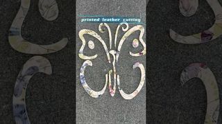 Cortar formas de mariposas en cuero estampado: ¡limpio y preciso!