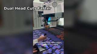 Cortadora de doble cabezal IB1606 | Corte Multicapa para Fábricas de Calzado